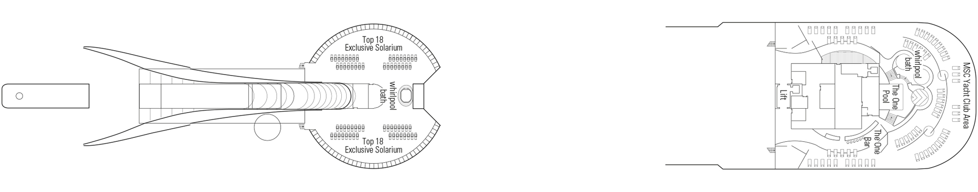 Deck 18 - Sun Deck plan
